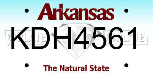 KDH4561 Arkansas License Plate