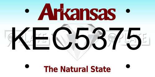 KEC5375 Arkansas License Plate