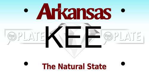 KEE Arkansas License Plate