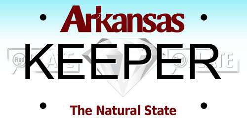KEEPER Arkansas License Plate