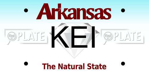 KEI Arkansas License Plate
