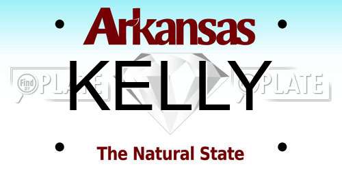 KELLY Arkansas License Plate