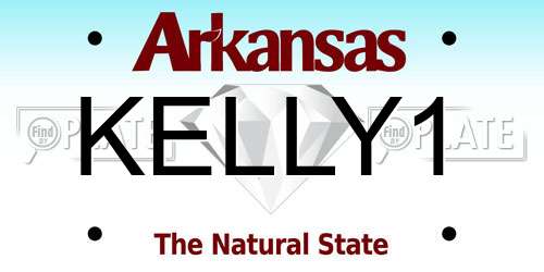 KELLY1 Arkansas License Plate