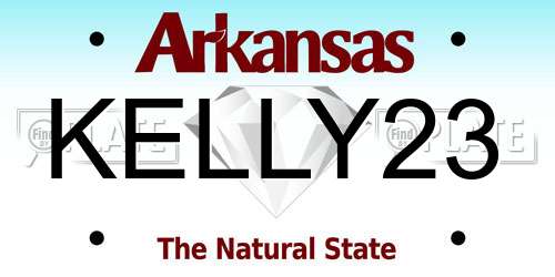 KELLY23 Arkansas License Plate