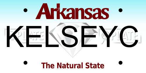 KELSEYC Arkansas License Plate