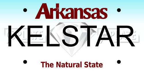 KELSTAR Arkansas License Plate