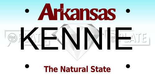 KENNIE Arkansas License Plate