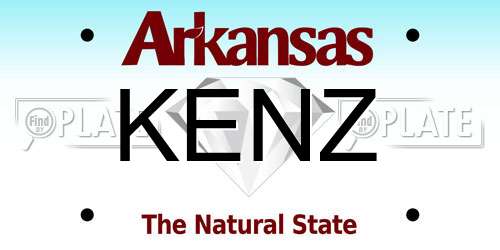 KENZ Arkansas License Plate
