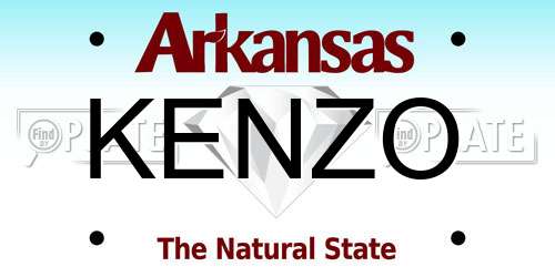 KENZO Arkansas License Plate