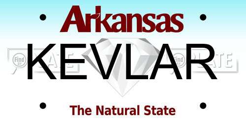 KEVLAR Arkansas License Plate
