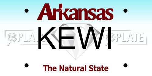 KEWI Arkansas License Plate
