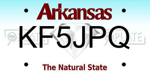 KF5JPQ Arkansas License Plate