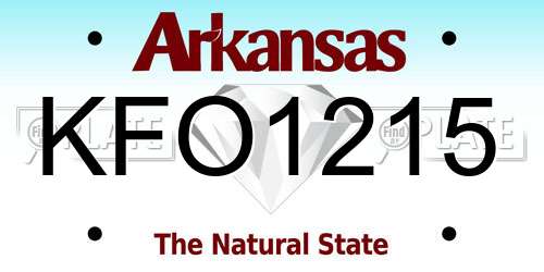 KFO1215 Arkansas License Plate