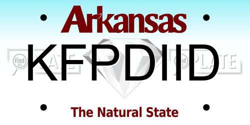KFPDIID Arkansas License Plate