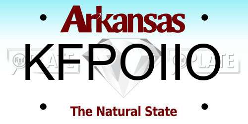 KFPOIIO Arkansas License Plate