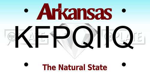 KFPQIIQ Arkansas License Plate