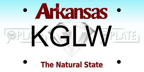KGLW Arkansas License Plate