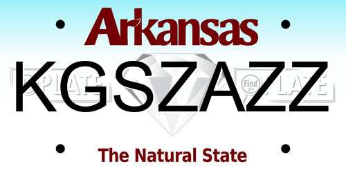 KGSZAZZ Arkansas License Plate