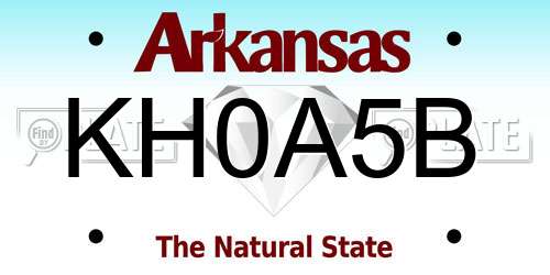 KH0A5B Arkansas License Plate