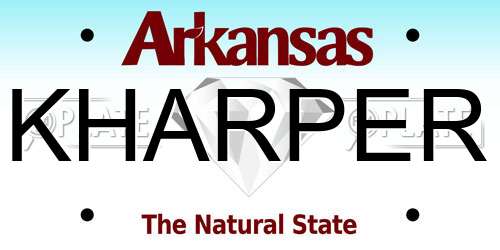 KHARPER Arkansas License Plate