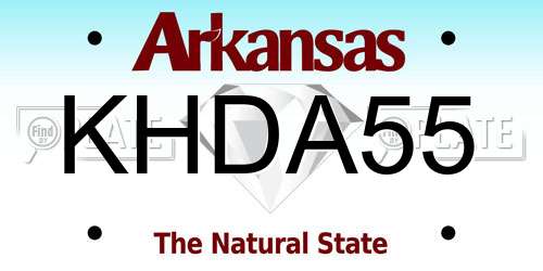KHDA55 Arkansas License Plate