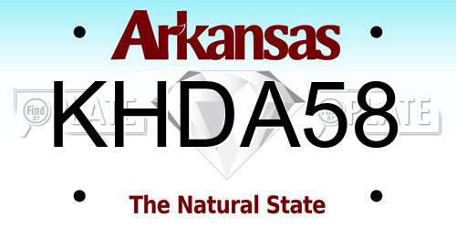 KHDA58 Arkansas License Plate