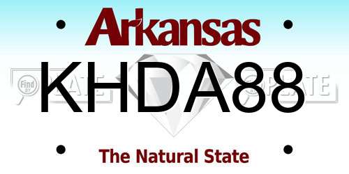 KHDA88 Arkansas License Plate