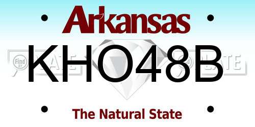 KHO48B Arkansas License Plate