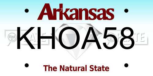 KHOA58 Arkansas License Plate