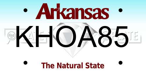 KHOA85 Arkansas License Plate