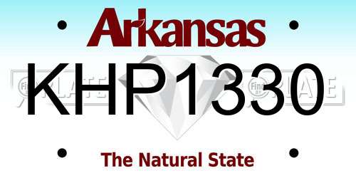 KHP1330 Arkansas License Plate