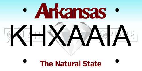 KHXAAIA Arkansas License Plate