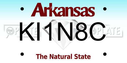 KI1N8C Arkansas License Plate
