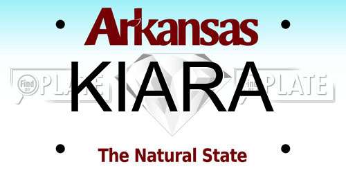 KIARA Arkansas License Plate