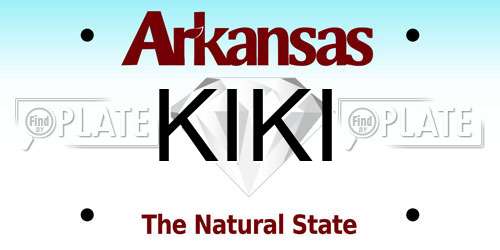 KIKI Arkansas License Plate