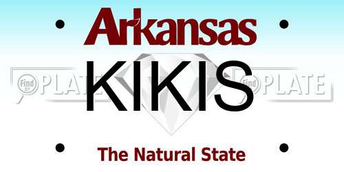 KIKIS Arkansas License Plate