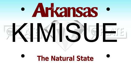 KIMISUE Arkansas License Plate