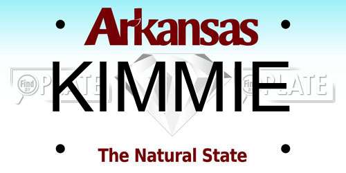 KIMMIE Arkansas License Plate