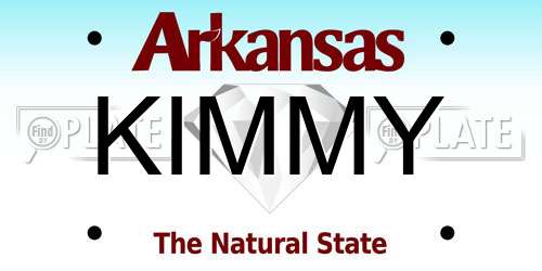 KIMMY Arkansas License Plate