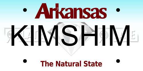 KIMSHIM Arkansas License Plate