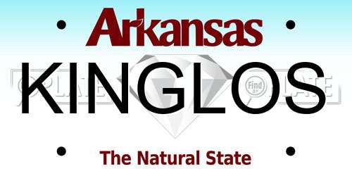KINGLOS Arkansas License Plate