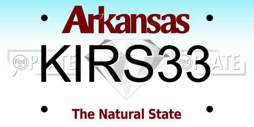 KIRS33 Arkansas License Plate