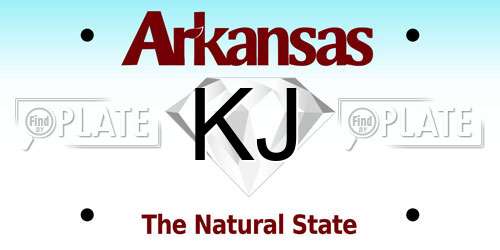 KJ Arkansas License Plate