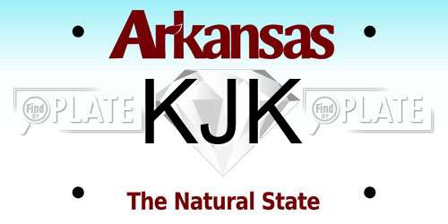 KJK Arkansas License Plate
