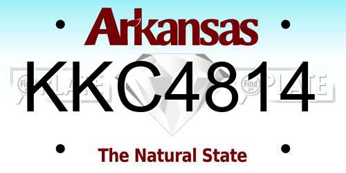 KKC4814 Arkansas License Plate