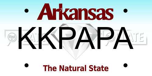 KKPAPA Arkansas License Plate