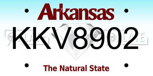 KKV8902 Arkansas License Plate