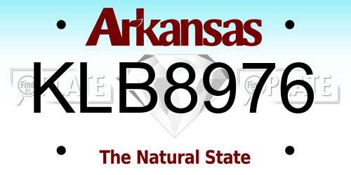 KLB8976 Arkansas License Plate
