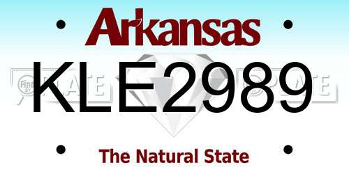 KLE2989 Arkansas License Plate