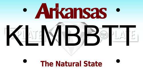 KLMBBTT Arkansas License Plate